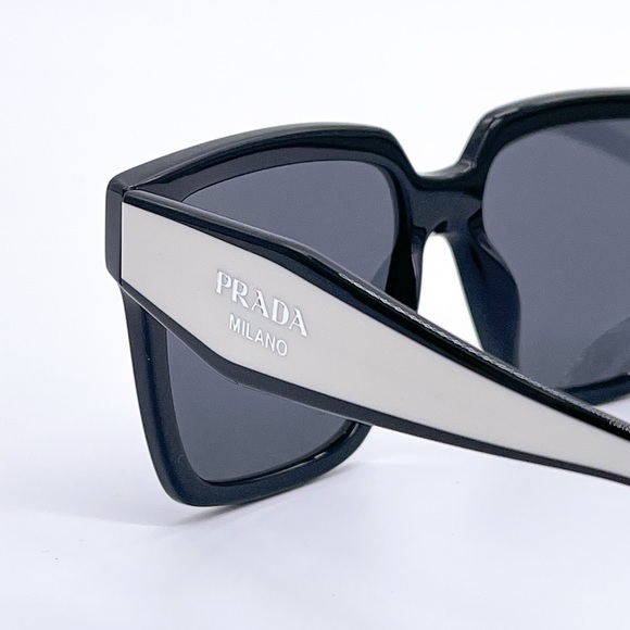 LNEW PRADA PR24ZS 1AB5S0 WOMEN’S SUNGLASSES PRADA PR 24ZS BLACK WHITE SPR 24Z - Picture 6 of 14